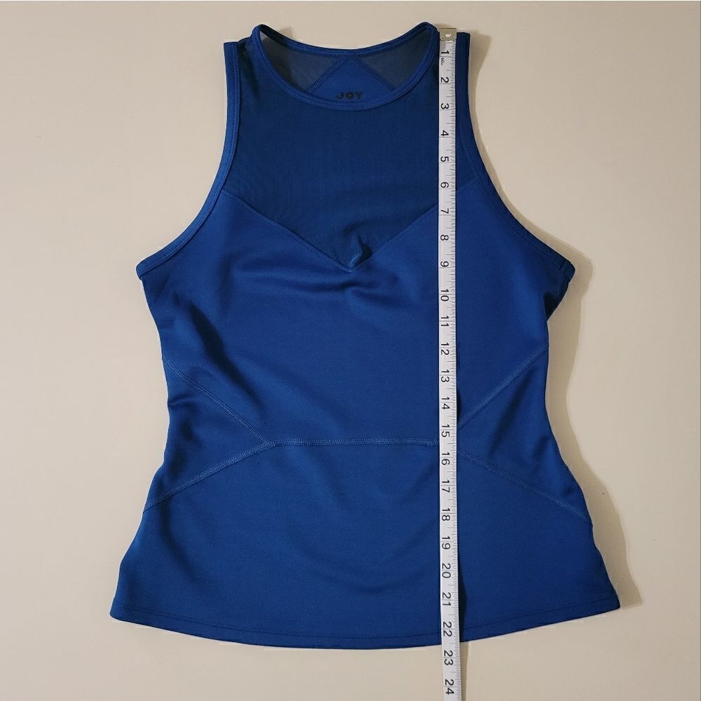 JoyLab Women's Blue Workout Tank Top with Mesh - Picture 6 of 12